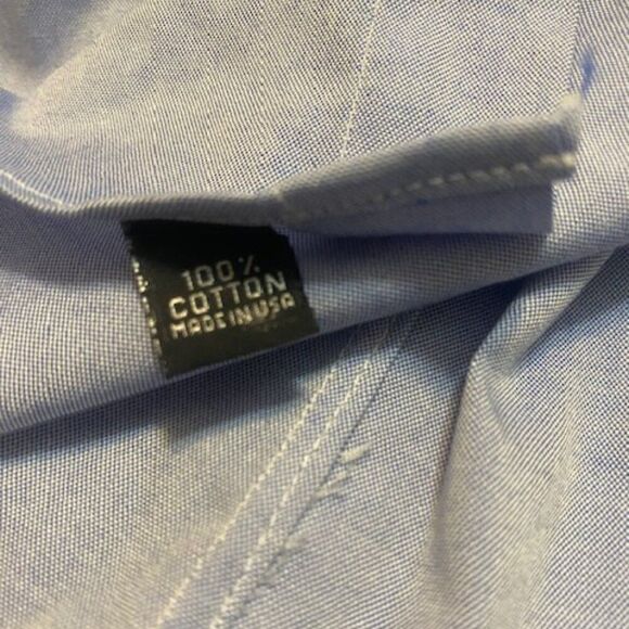 IKE Behar Blue button-down shirt, size 16/33 - Picture 4 of 4